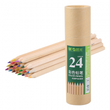 晨光(M&G)文具24色木质彩铅 儿童绘画彩色铅笔学生画笔填色笔套装24支/筒AWP34304