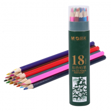 晨光(M&G)文具18色木质彩铅 儿童绘画彩色铅笔学生画笔填色笔套装18支/筒AWP34307